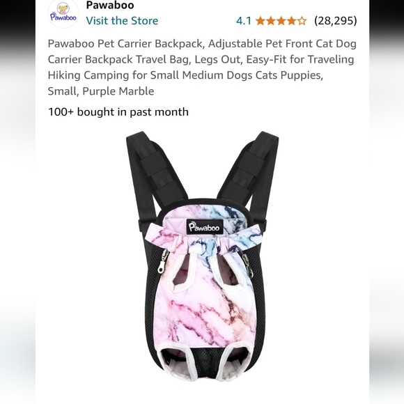 Pawaboo pet carrier Large - Picture 6 of 10